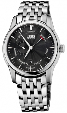 Buy this new Oris Artelier Small Second, Pointer Day 01 745 7666 4054-07 8 23 77 mens watch for the discount price of £1,145.00. UK Retailer.